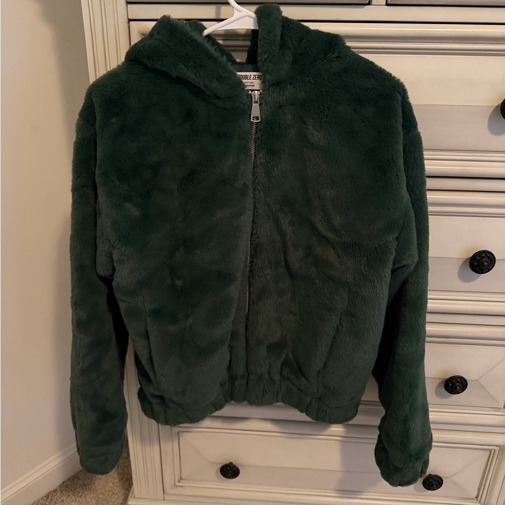 Double Zero Green Teddy Jacket